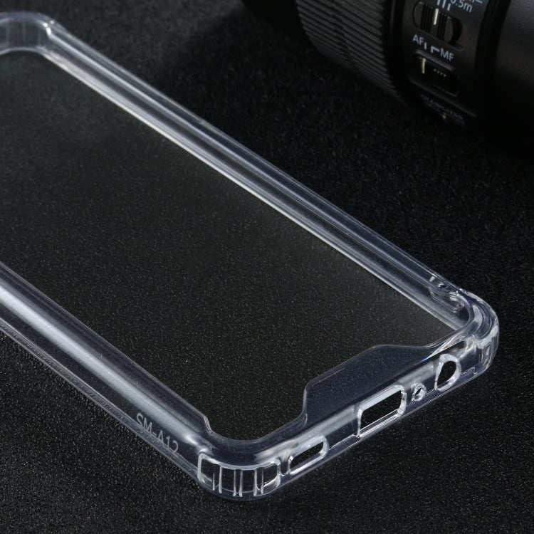 For Samsung Galaxy A12 Four-corner Shockproof Transparent TPU + PC Protective Case by buy2fix