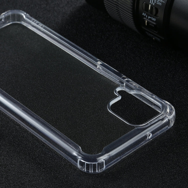 For Samsung Galaxy A12 Four-corner Shockproof Transparent TPU + PC Protective Case by buy2fix