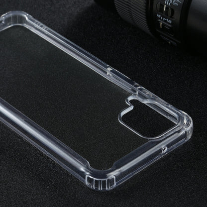 For Samsung Galaxy A12 Four-corner Shockproof Transparent TPU + PC Protective Case by buy2fix