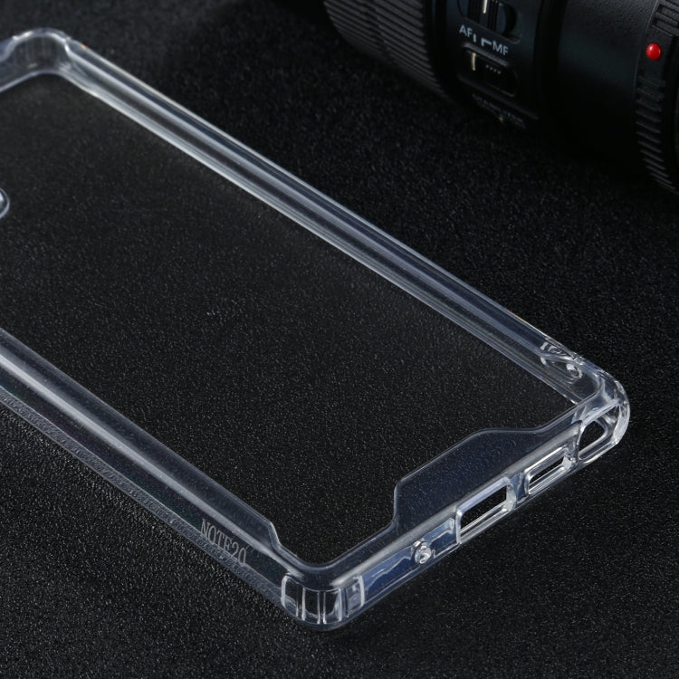 For Samsung Galaxy Note20 Four-corner Shockproof Transparent TPU + PC Protective Case by buy2fix
