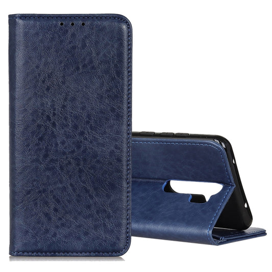 For OPPO A9 (2020) Magnetic Retro Crazy Horse Texture Horizontal Flip Leather Case with Holder & Card Slots(Blue) - OPPO Cases by buy2fix | Online Shopping UK | buy2fix