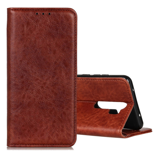 For OPPO A9 (2020) Magnetic Retro Crazy Horse Texture Horizontal Flip Leather Case with Holder & Card Slots(Brown) - OPPO Cases by buy2fix | Online Shopping UK | buy2fix