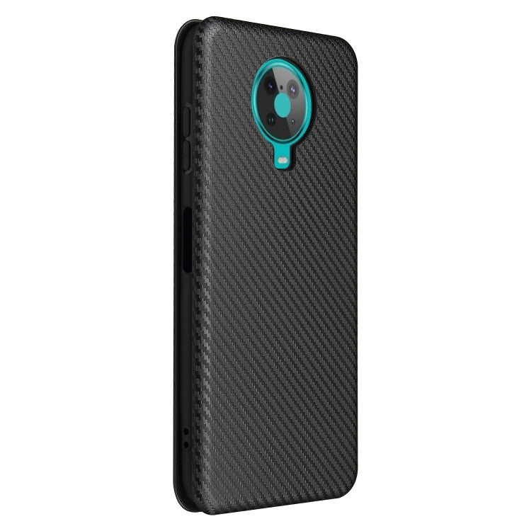For Nokia 6.3 Carbon Fiber Texture Horizontal Flip TPU + PC + PU Leather Case with Card Slot(Black) by buy2fix