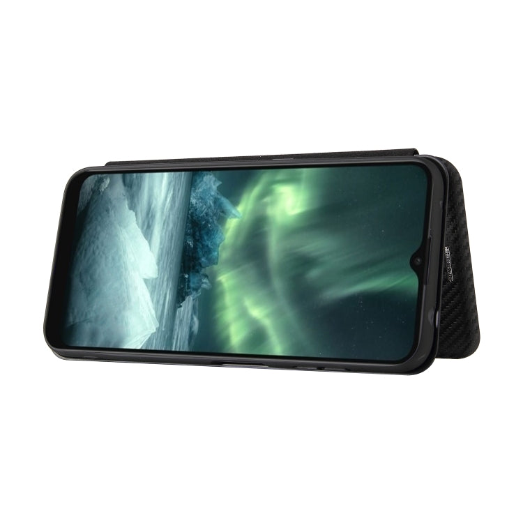 For Nokia 6.3 Carbon Fiber Texture Horizontal Flip TPU + PC + PU Leather Case with Card Slot(Black) by buy2fix