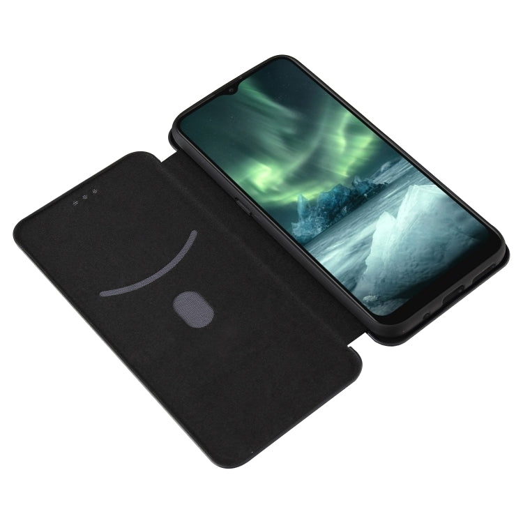 For Nokia 6.3 Carbon Fiber Texture Horizontal Flip TPU + PC + PU Leather Case with Card Slot(Black) by buy2fix