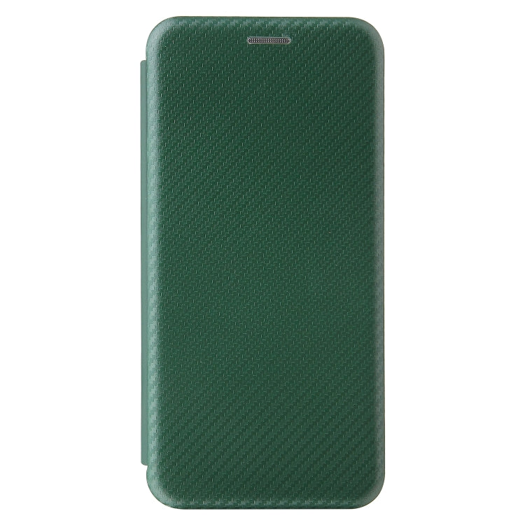 For Samsung Galaxy A32 4G Carbon Fiber Texture Horizontal Flip TPU + PC + PU Leather Case with Card Slot(Green) by buy2fix