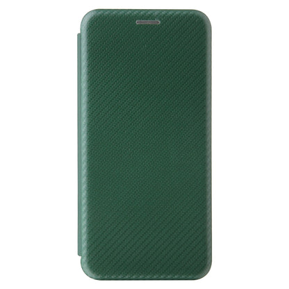 For Samsung Galaxy A32 4G Carbon Fiber Texture Horizontal Flip TPU + PC + PU Leather Case with Card Slot(Green) by buy2fix