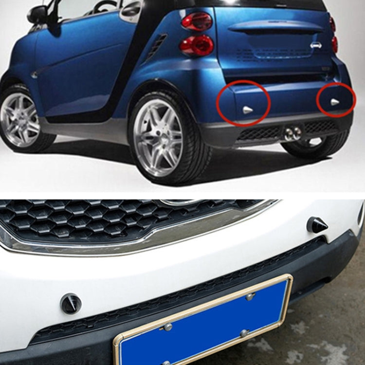 2 PCS Car Rear Anti-collision Tail Cone for Mercedes Benz Smart 2009-2014, Style:Pointed(Blue) by buy2fix