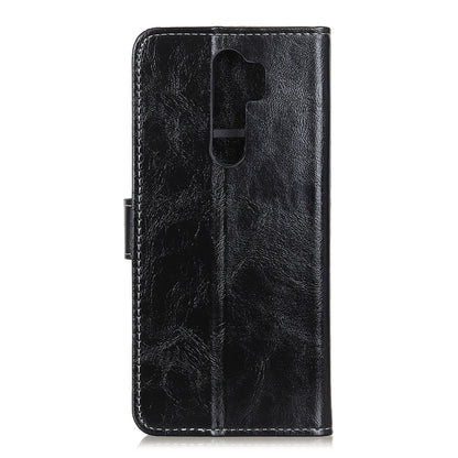 For OPPO A9 (2020) Retro Crazy Horse Texture Horizontal Flip Leather Case with Holder & Card Slots & Photo Frame & Wallet(Black) - OPPO Cases by buy2fix | Online Shopping UK | buy2fix