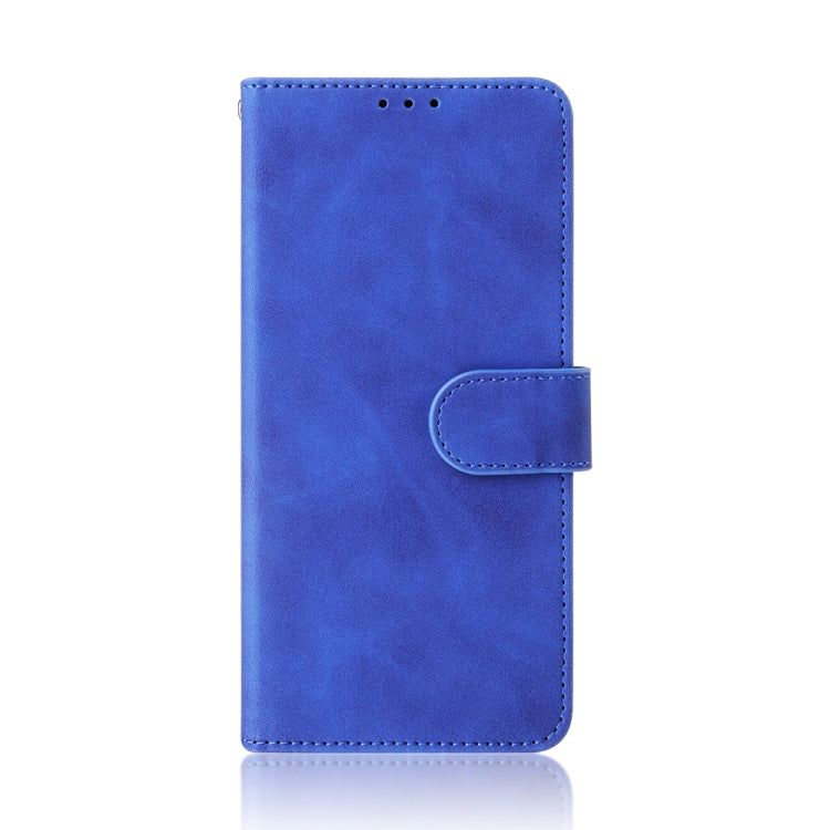 For Samsung Galaxy A02 / M02 Solid Color Skin Feel Magnetic Buckle Horizontal Flip Calf Texture PU Leather Case with Holder & Card Slots & Wallet(Blue) by buy2fix