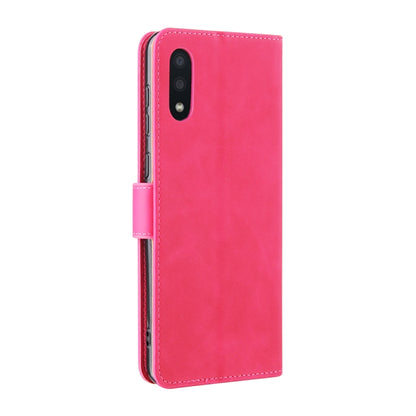 For Samsung Galaxy A02 / M02 Solid Color Skin Feel Magnetic Buckle Horizontal Flip Calf Texture PU Leather Case with Holder & Card Slots & Wallet(Rose Red) by buy2fix