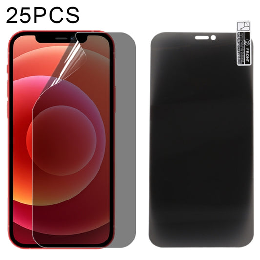 For iPhone 12 mini 25pcs 0.1mm 2.5D Full Cover Anti-spy Screen Protector Explosion-proof Hydrogel Film - iPhone 12 mini Tempered Glass by buy2fix | Online Shopping UK | buy2fix