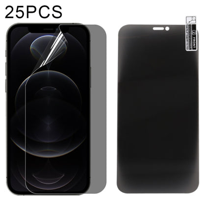For iPhone 12 25pcs 0.1mm 2.5D Full Cover Anti-spy Screen Protector Explosion-proof Hydrogel Film - iPhone 12 / 12 Pro Tempered Glass by buy2fix | Online Shopping UK | buy2fix