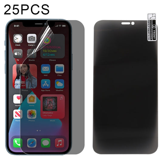 For iPhone 12 Pro Max 25pcs 0.1mm 2.5D Full Cover Anti-spy Screen Protector Explosion-proof Hydrogel Film - iPhone 12 Pro Max Tempered Glass by buy2fix | Online Shopping UK | buy2fix