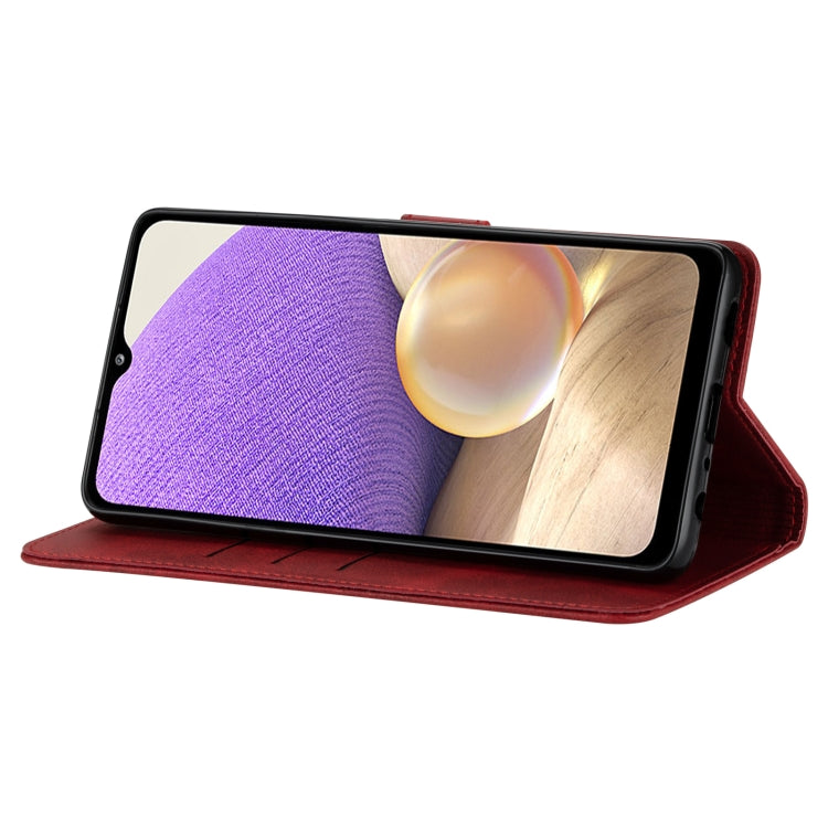 For Samsung Galaxy A32 5G GUSSIM Business Style Horizontal Flip Leather Case with Holder & Card Slots & Wallet(Red) by imak