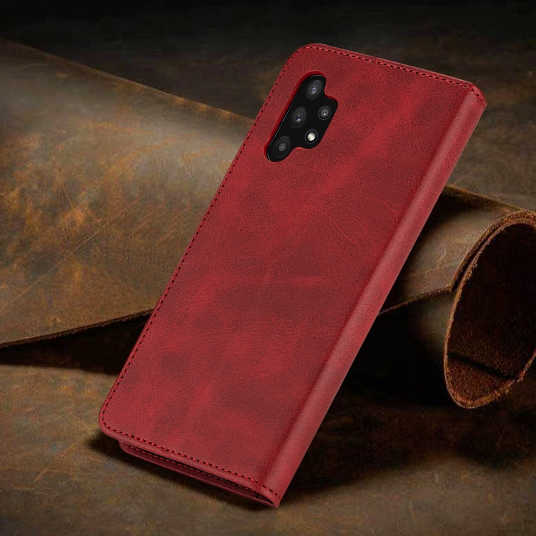 For Samsung Galaxy A32 5G GUSSIM Business Style Horizontal Flip Leather Case with Holder & Card Slots & Wallet(Red) by imak