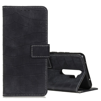 For OPPO A9 (2020) Crocodile Texture Horizontal Flip Leather Case with Holder & Wallet & Card Slots & Photo Frame(Black) - OPPO Cases by buy2fix | Online Shopping UK | buy2fix