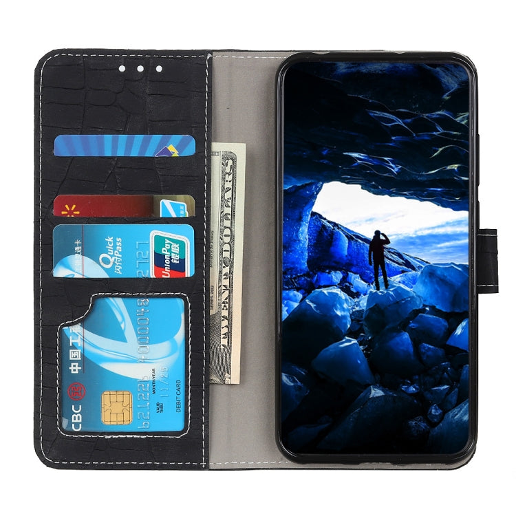 For OPPO A9 (2020) Crocodile Texture Horizontal Flip Leather Case with Holder & Wallet & Card Slots & Photo Frame(Black) - OPPO Cases by buy2fix | Online Shopping UK | buy2fix