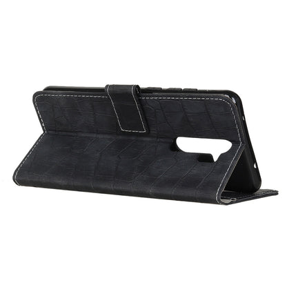 For OPPO A9 (2020) Crocodile Texture Horizontal Flip Leather Case with Holder & Wallet & Card Slots & Photo Frame(Black) - OPPO Cases by buy2fix | Online Shopping UK | buy2fix