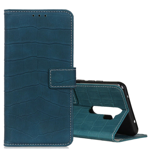 For OPPO A9 (2020) Crocodile Texture Horizontal Flip Leather Case with Holder & Wallet & Card Slots & Photo Frame(Dark Green) - OPPO Cases by buy2fix | Online Shopping UK | buy2fix