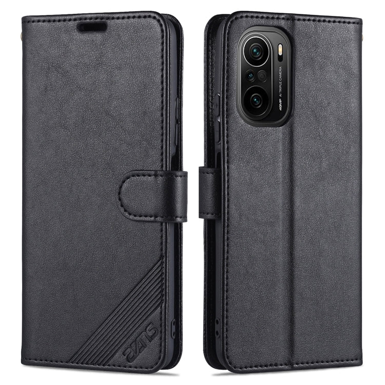 For Xiaomi Poco F3 AZNS Sheepskin Texture Horizontal Flip Leather Case with Holder & Card Slots & Wallet(Black) - Xiaomi Cases by AZNS | Online Shopping UK | buy2fix