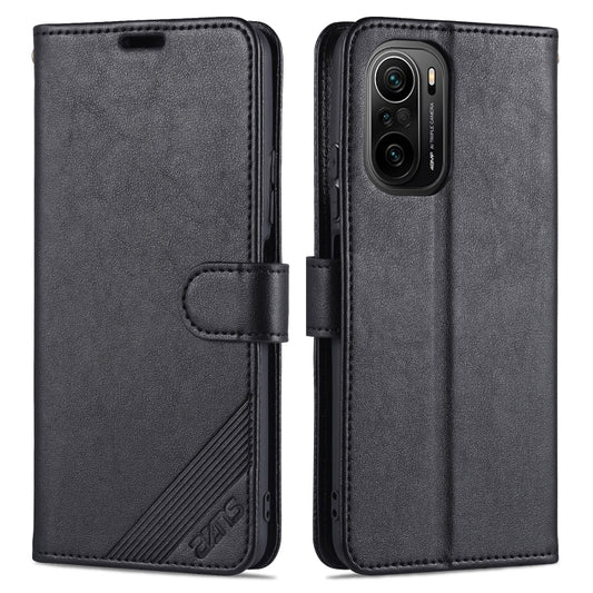 For Xiaomi Poco F3 AZNS Sheepskin Texture Horizontal Flip Leather Case with Holder & Card Slots & Wallet(Black) - Xiaomi Cases by AZNS | Online Shopping UK | buy2fix