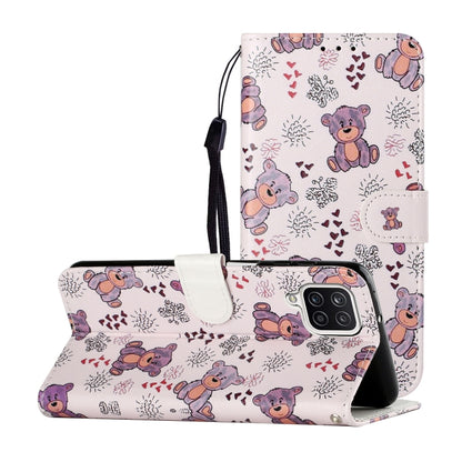 For Samsung Galaxy A12 Oil Embossed Coloured Drawing Pattern Horizontal Flip PU Leather Case with Holder & Card Slots & Wallet(Little Bear) by buy2fix