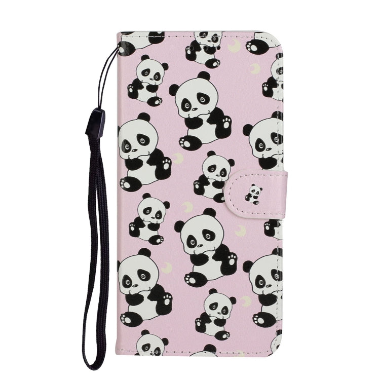 For Samsung Galaxy A52 5G / 4G Oil Embossed Coloured Drawing Pattern Horizontal Flip PU Leather Case with Holder & Card Slots & Wallet(Pandas) by buy2fix