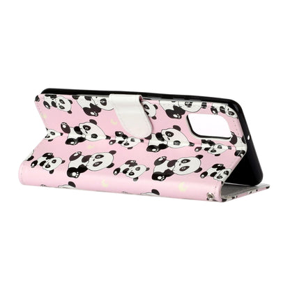 For Samsung Galaxy A52 5G / 4G Oil Embossed Coloured Drawing Pattern Horizontal Flip PU Leather Case with Holder & Card Slots & Wallet(Pandas) by buy2fix