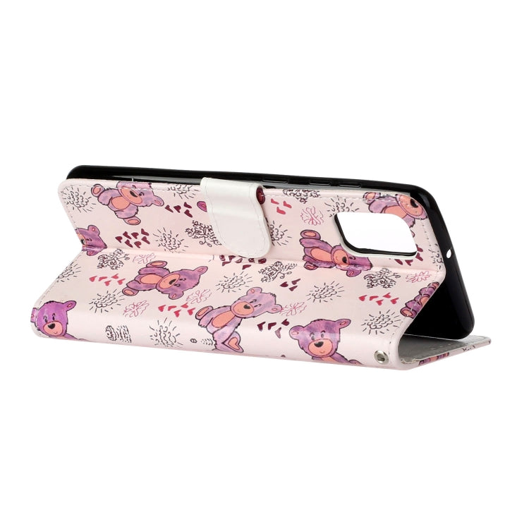 For Samsung Galaxy A52 5G / 4G Oil Embossed Coloured Drawing Pattern Horizontal Flip PU Leather Case with Holder & Card Slots & Wallet(Little Bear) by buy2fix
