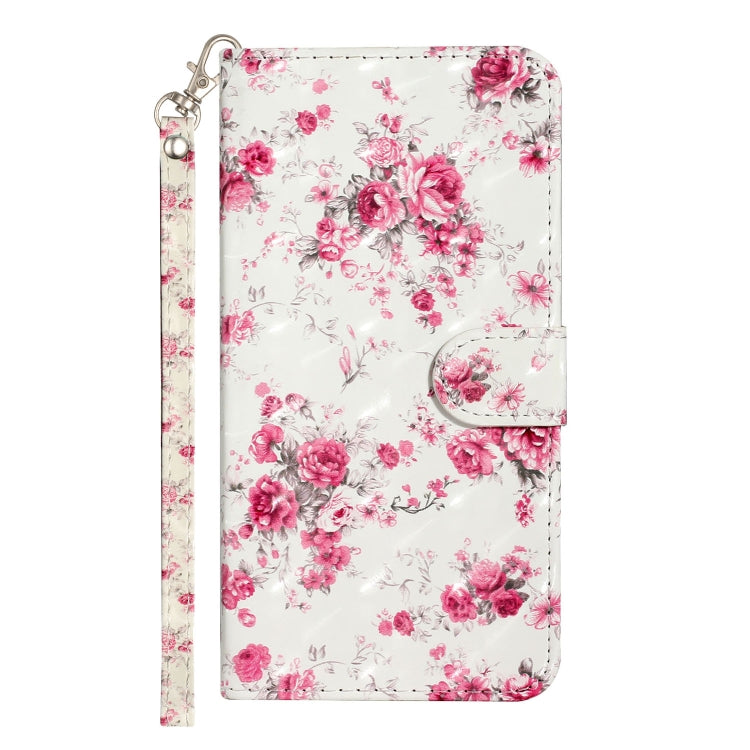 For Samsung Galaxy A52 5G / 4G 3D Pattern Horizontal Flip PU Leather Case with Holder & Card Slots & Wallet(Rose Flower) by buy2fix