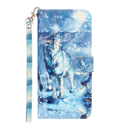 For Samsung Galaxy A32 5G 3D Pattern Horizontal Flip PU Leather Case with Holder & Card Slots & Wallet(Snow Mountain Wolf) by imak