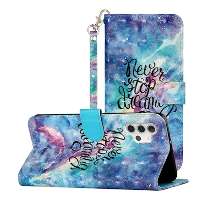 For Samsung Galaxy A32 5G 3D Pattern Horizontal Flip PU Leather Case with Holder & Card Slots & Wallet(Blue Starry Sky) by imak