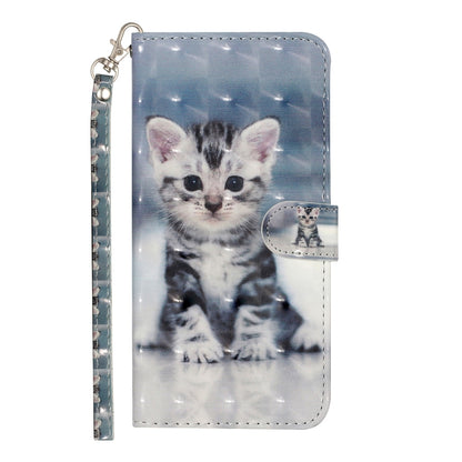 For Samsung Galaxy A32 5G 3D Pattern Horizontal Flip PU Leather Case with Holder & Card Slots & Wallet(Cat) by imak