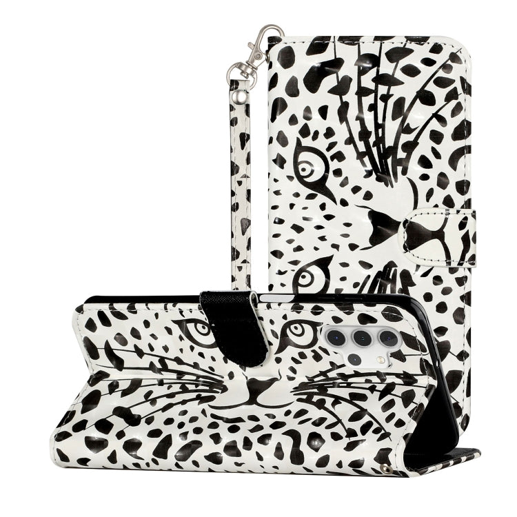 For Samsung Galaxy A32 5G 3D Pattern Horizontal Flip PU Leather Case with Holder & Card Slots & Wallet(Yellow Leopard) by imak