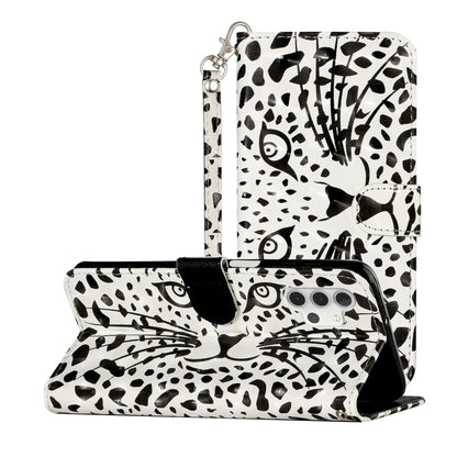 For Samsung Galaxy A32 5G 3D Pattern Horizontal Flip PU Leather Case with Holder & Card Slots & Wallet(Yellow Leopard) by imak