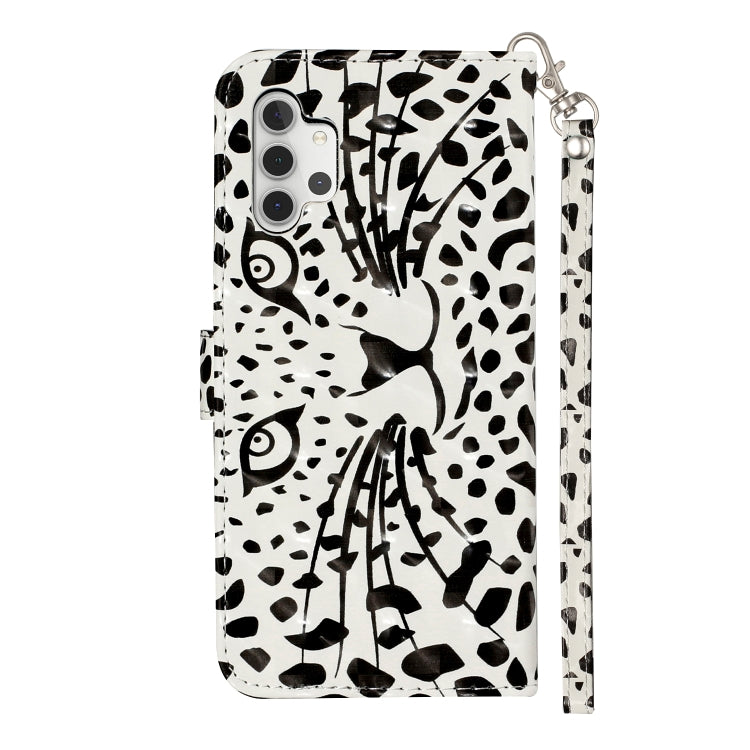 For Samsung Galaxy A32 5G 3D Pattern Horizontal Flip PU Leather Case with Holder & Card Slots & Wallet(Yellow Leopard) by imak
