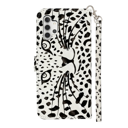 For Samsung Galaxy A32 5G 3D Pattern Horizontal Flip PU Leather Case with Holder & Card Slots & Wallet(Yellow Leopard) by imak