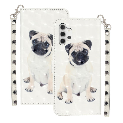 For Samsung Galaxy A32 5G 3D Pattern Horizontal Flip PU Leather Case with Holder & Card Slots & Wallet(Pug) by imak