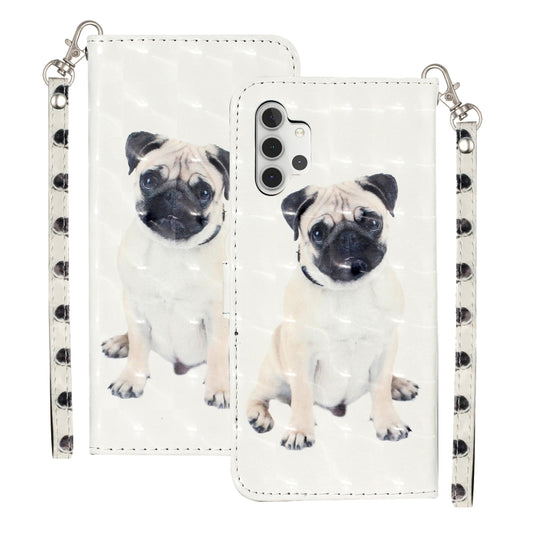 For Samsung Galaxy A32 5G 3D Pattern Horizontal Flip PU Leather Case with Holder & Card Slots & Wallet(Pug) by imak
