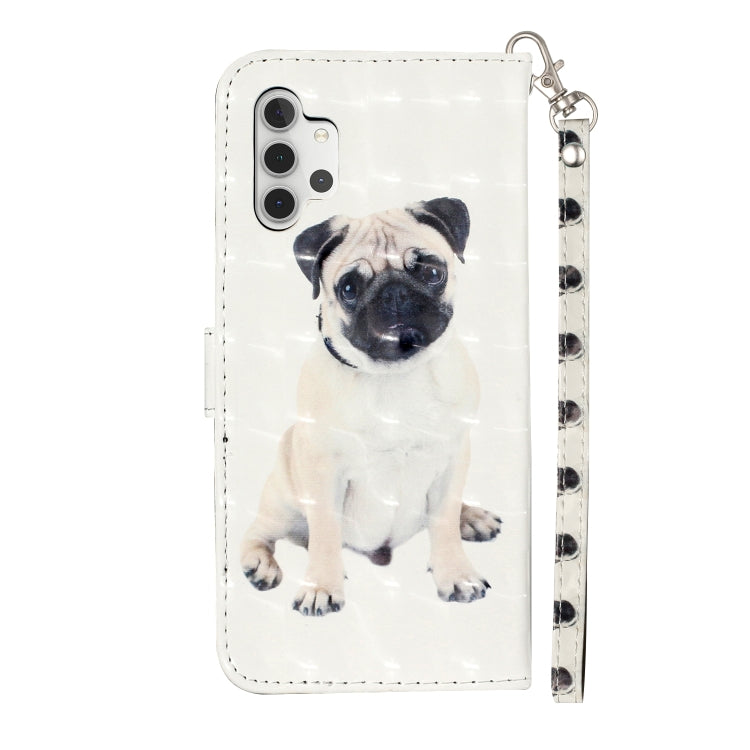 For Samsung Galaxy A32 5G 3D Pattern Horizontal Flip PU Leather Case with Holder & Card Slots & Wallet(Pug) by imak