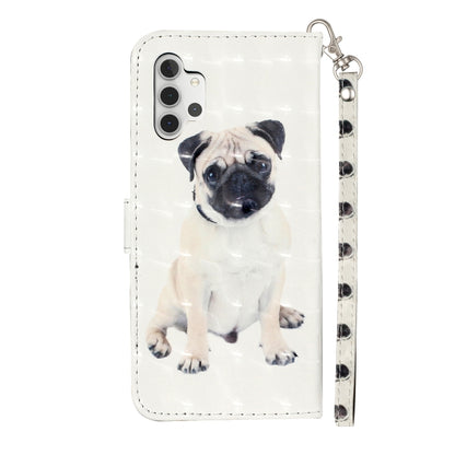 For Samsung Galaxy A32 5G 3D Pattern Horizontal Flip PU Leather Case with Holder & Card Slots & Wallet(Pug) by imak