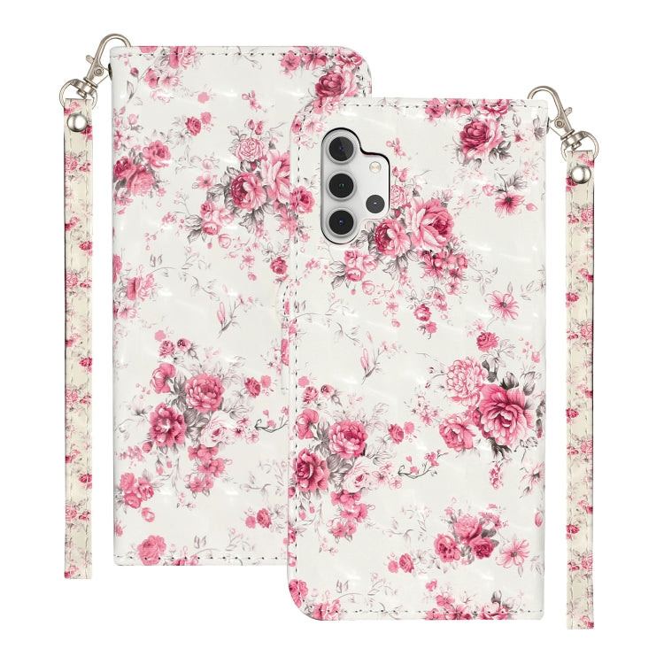 For Samsung Galaxy A32 5G 3D Pattern Horizontal Flip PU Leather Case with Holder & Card Slots & Wallet(Rose Flower) by imak