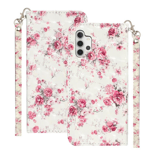 For Samsung Galaxy A32 5G 3D Pattern Horizontal Flip PU Leather Case with Holder & Card Slots & Wallet(Rose Flower) by imak