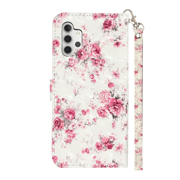 For Samsung Galaxy A32 5G 3D Pattern Horizontal Flip PU Leather Case with Holder & Card Slots & Wallet(Rose Flower) by imak