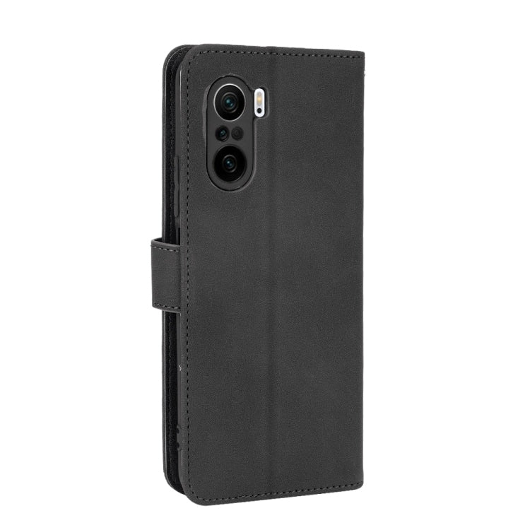 For Xiaomi Redmi K40 / K40 Pro Solid Color Skin Feel Magnetic Buckle Horizontal Flip Calf Texture PU Leather Case with Holder & Card Slots & Wallet(Black) - Xiaomi Cases by buy2fix | Online Shopping UK | buy2fix