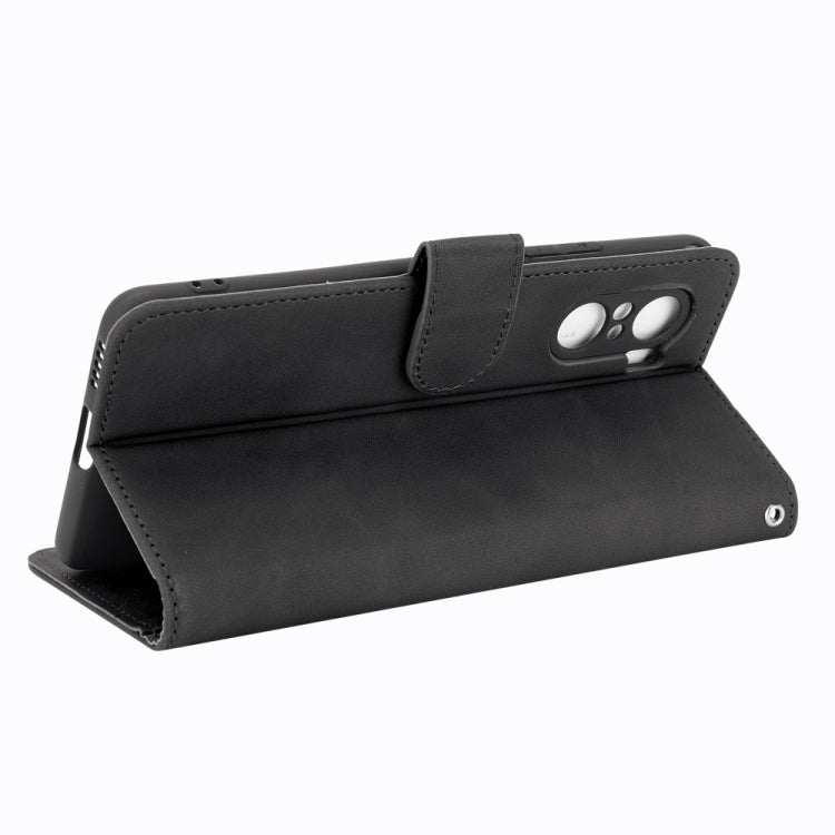 For Xiaomi Redmi K40 / K40 Pro Solid Color Skin Feel Magnetic Buckle Horizontal Flip Calf Texture PU Leather Case with Holder & Card Slots & Wallet(Black) - Xiaomi Cases by buy2fix | Online Shopping UK | buy2fix