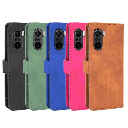 For Xiaomi Redmi K40 / K40 Pro Solid Color Skin Feel Magnetic Buckle Horizontal Flip Calf Texture PU Leather Case with Holder & Card Slots & Wallet(Black) - Xiaomi Cases by buy2fix | Online Shopping UK | buy2fix