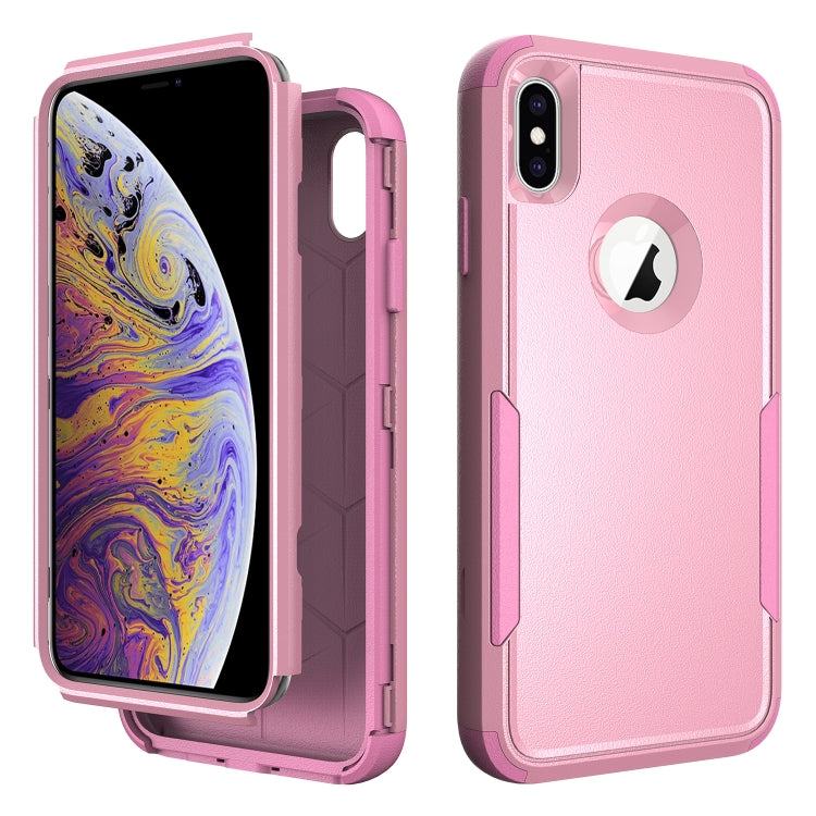 For iPhone XS Max TPU + PC Shockproof Protective Case(Pink) - More iPhone Cases by buy2fix | Online Shopping UK | buy2fix