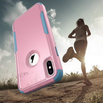 For iPhone XS Max TPU + PC Shockproof Protective Case(Pink) - More iPhone Cases by buy2fix | Online Shopping UK | buy2fix